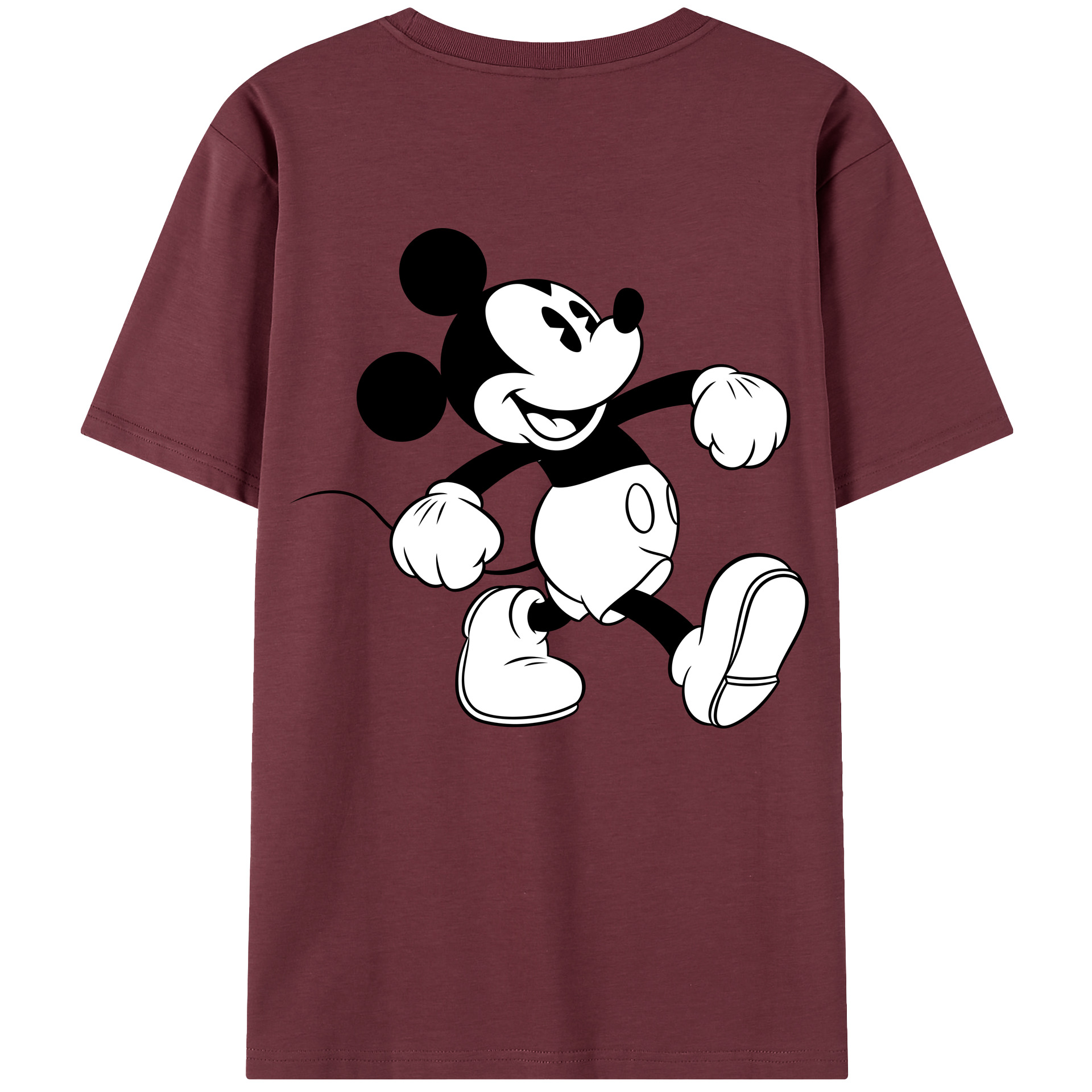 （画像用） ミッキーマウス Mickey Mouse 綿100％半袖Tシャツ（背面プリント）